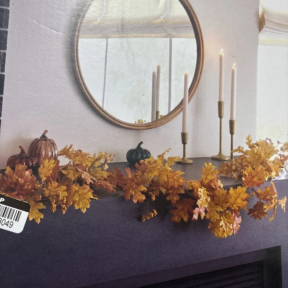 Fall Oak Leaf Artificial Garland - Threshold 6 Foot